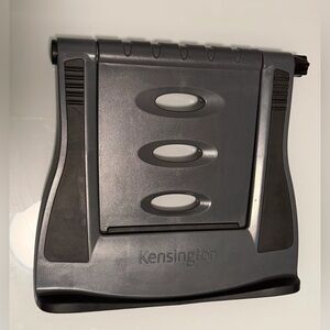 Gray and Black Laptop Stand